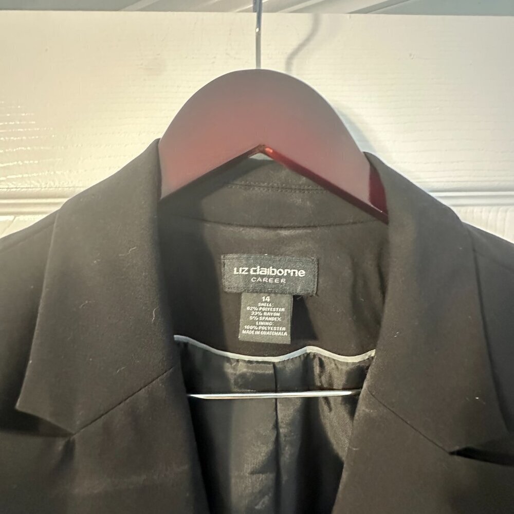 Black Liz Claiborne Suit Jacket Size 14 - Picture 2 of 6